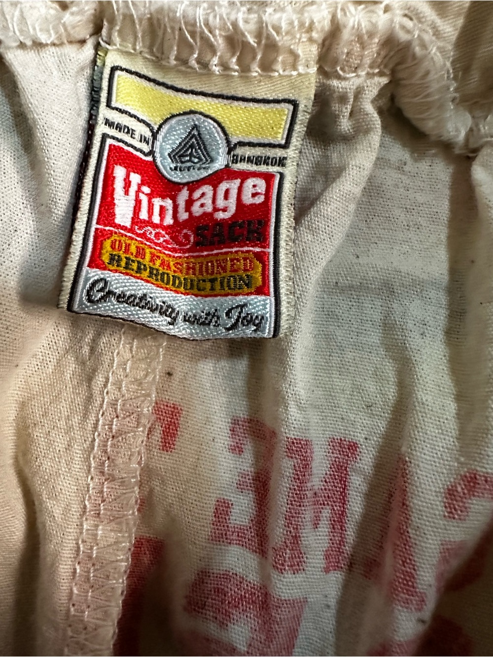 NEW Vintage Sack Style Flour Sack Pants - Junk Baseball - Picture 4 of 5